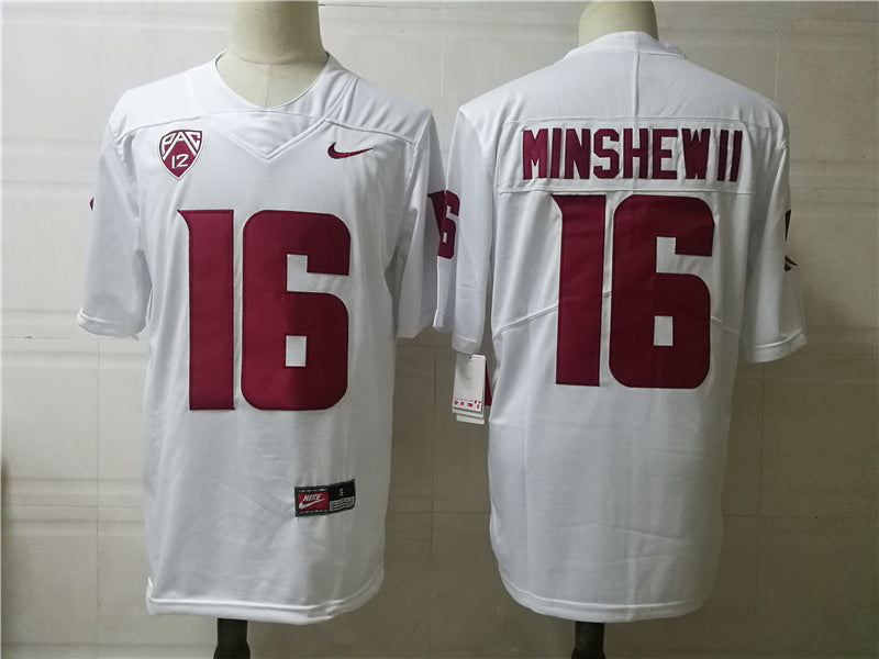 Washington State Cougars #16 Minshew College Football Jersey White