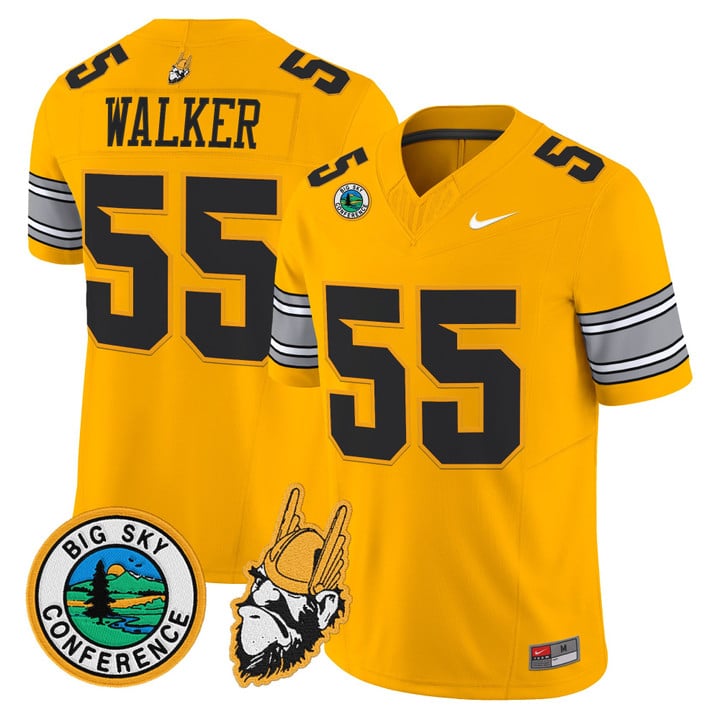 Wayne Walker Jersey #55 Idaho Vandals 1975 Throwback Limited Stitched Gold
