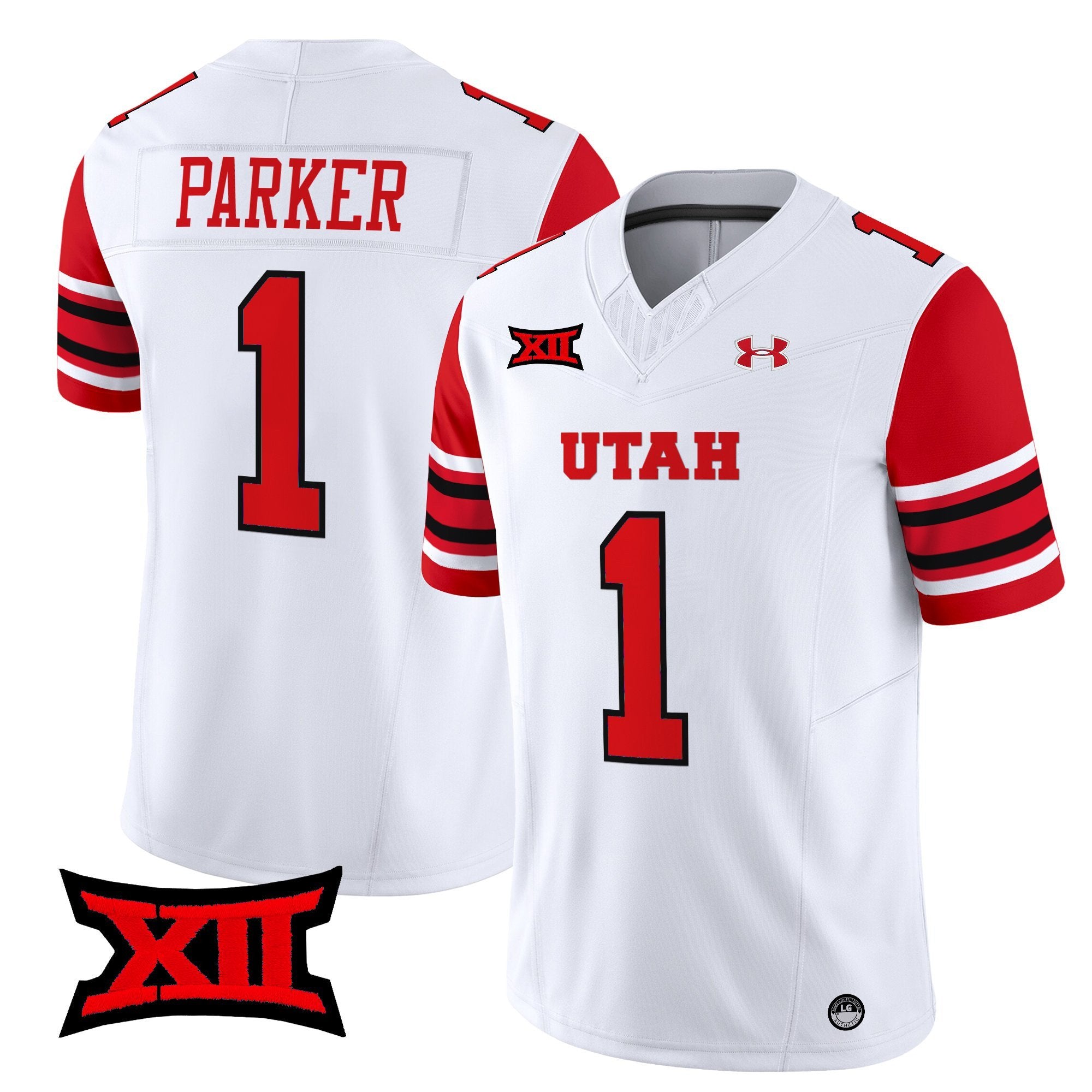 Wayshawn Parker Jersey #1 Utah Utes 2025 Vapor Limited Stitched White