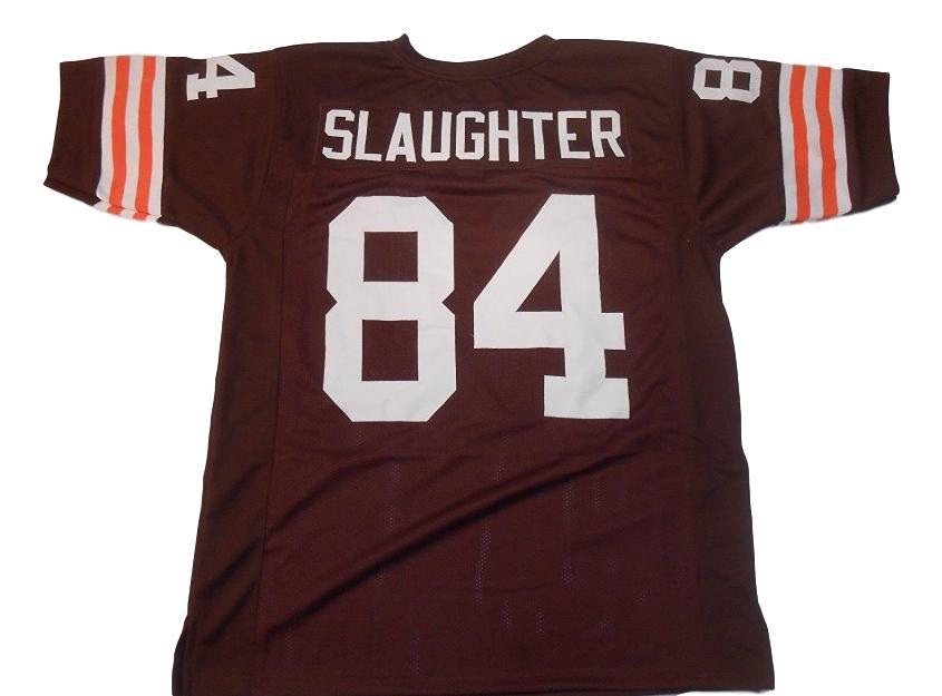 Webster Slaughter CUSTOM STITCHED Unsigned Football Brown Jersey