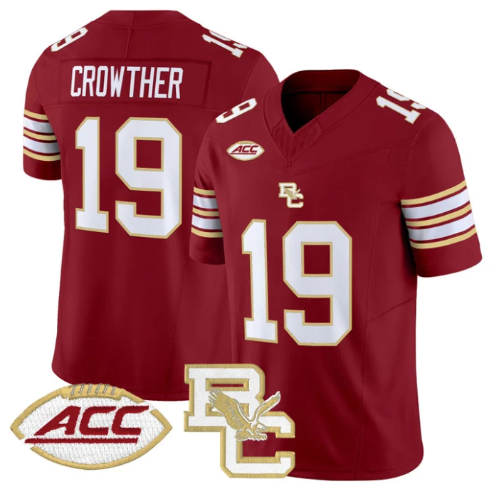 Welles Crowther Jersey #19 Boston College Eagles 2025 Vapor Stitched Maroon