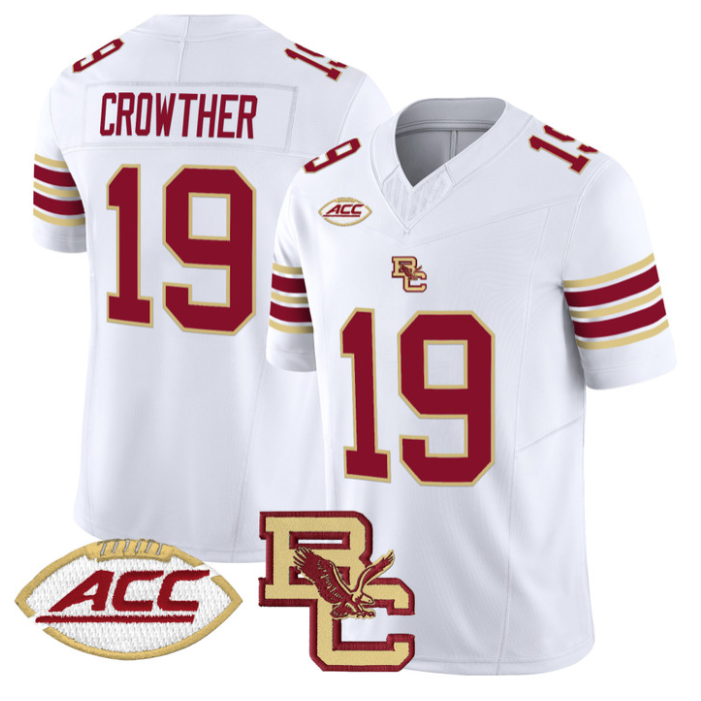 Welles Crowther Jersey #19 Boston College Eagles 2025 Vapor Stitched White