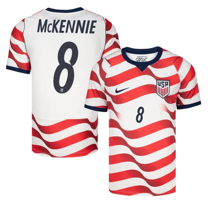 Weston McKennie Jersey #8 USMNT 2026 World Cup Match Stitched Stripes Soccer