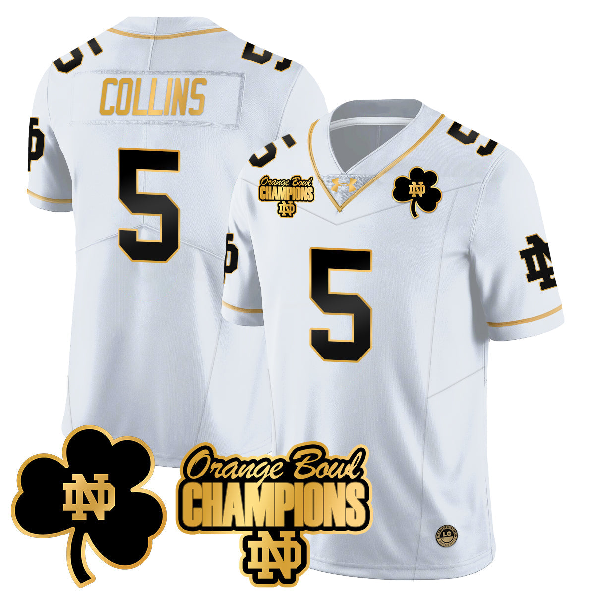 Men Notre Dame Fighting Irish 2025 Orange Bowl Champions Jersey  - All Stitched
