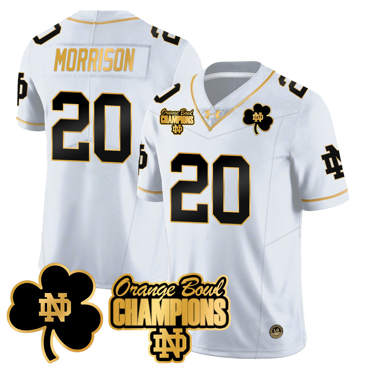 Men Notre Dame Fighting Irish 2025 Orange Bowl Champions Jersey  - All Stitched
