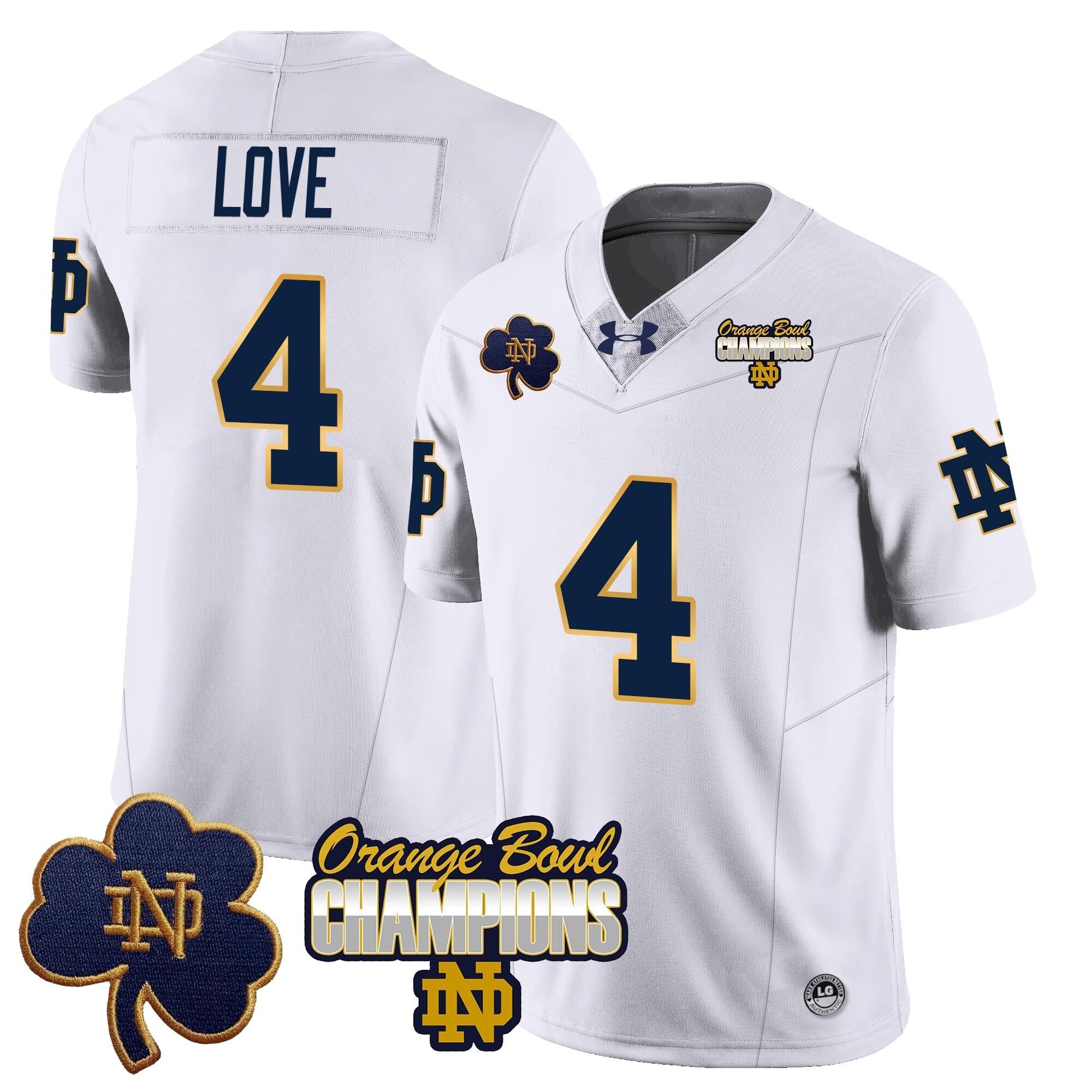 Men Notre Dame Fighting Irish 2025 Orange Bowl Champions Jersey  - All Stitched