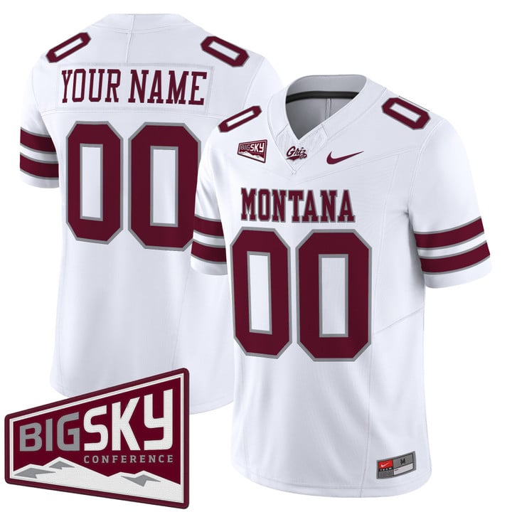 Custom Montana Grizzlies Jersey Name, Number 2025 Vapor Stitched Black Alter