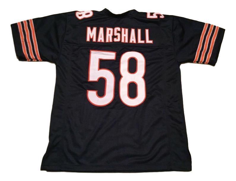 Wilber Marshall CUSTOM STITCHED Unsigned Football Jersey Blue