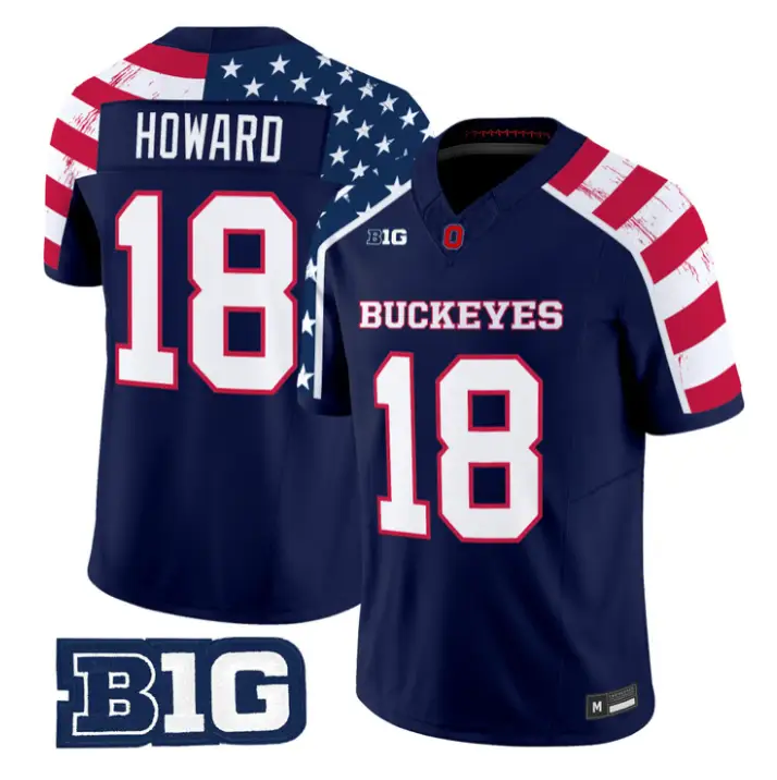 Will Howard Jersey #18 Ohio State America 250 Edition Vapor Limited Stitched