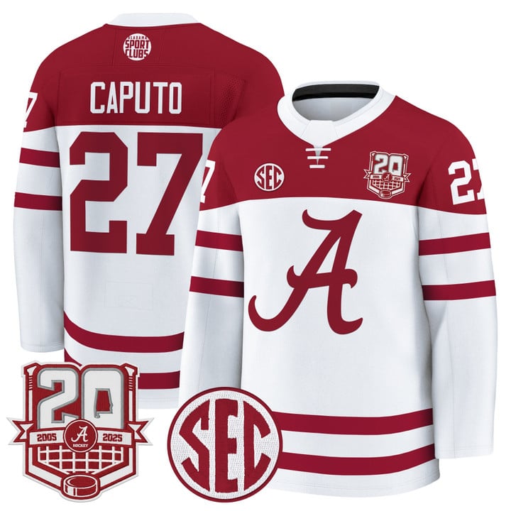 Will Caputo Jersey #27  Alabama Crimson Tide 2025-26 Premium 20th Anniversary Patch Stitched