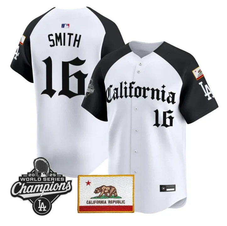 Will Smith Jersey #16 Dodgers California Gothic Edition Stitched