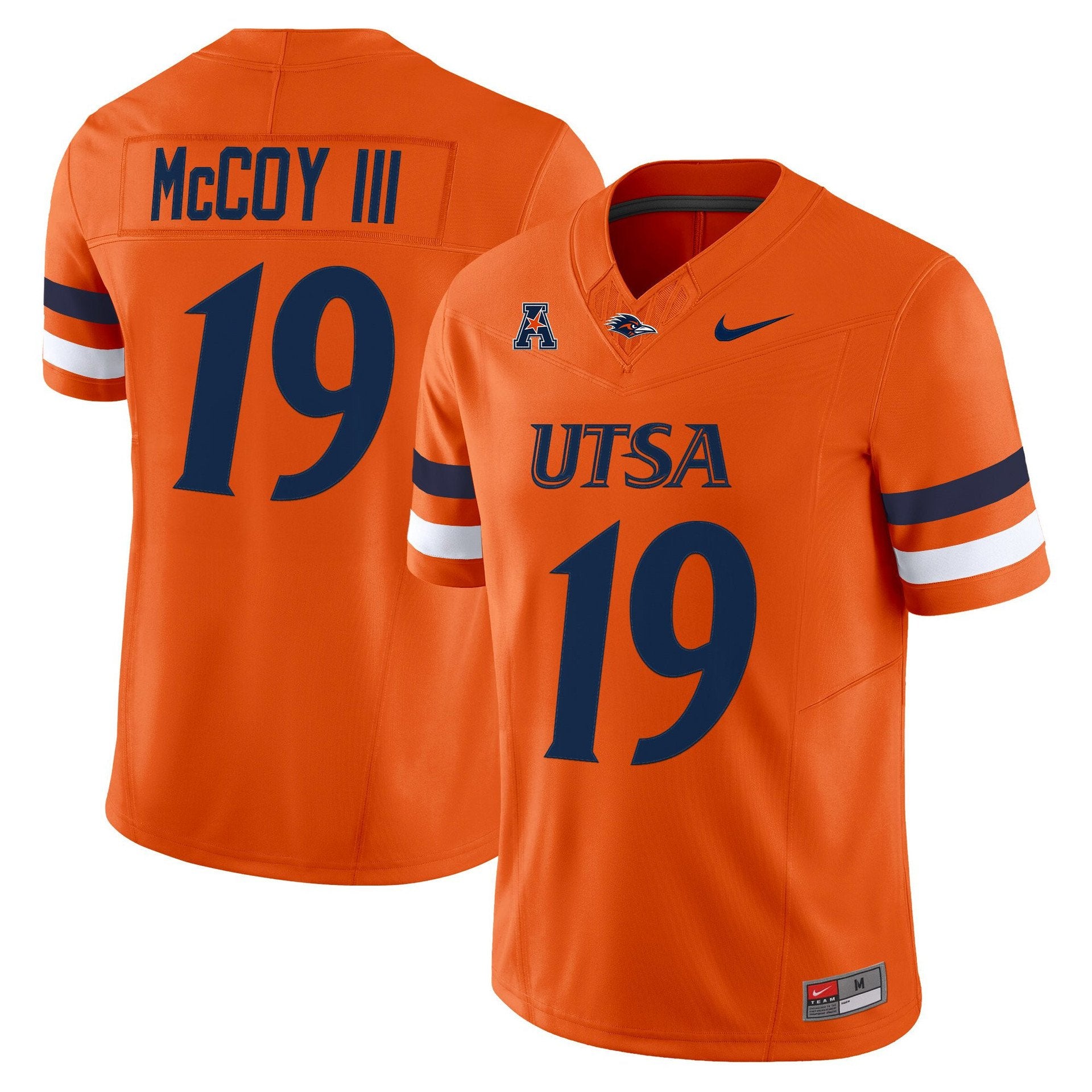 Willie McCoy III Jersey #19 UTSA Roadrunners 2025 Vapor Limited Stitched Orange