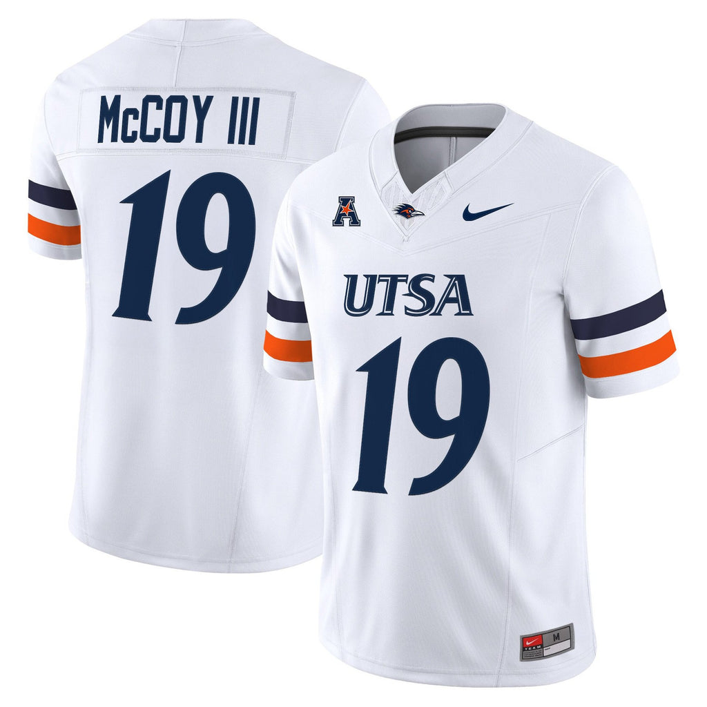 Willie McCoy III Jersey #19 UTSA Roadrunners 2025 Vapor Limited Stitched White