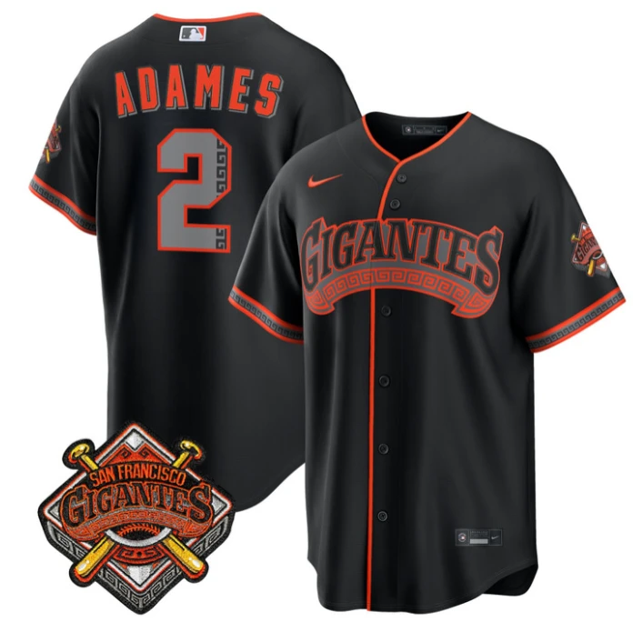 Willy Adames Jersey #2 San Francisco Giants Los Gigantes Vapor All Stitched