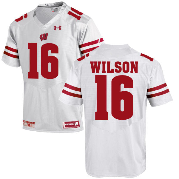 Wisconsin Badgers #16 Russell Wilson College Football Jersey White