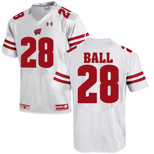 Wisconsin Badgers #28 Montee Ball College Football Jersey White