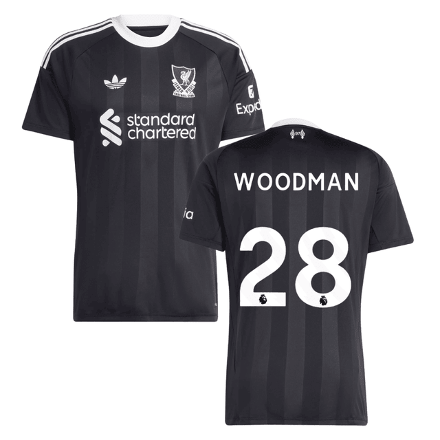 Woodman 28 Liverpool 2025-26 Goalkeeper Match Jersey – Black