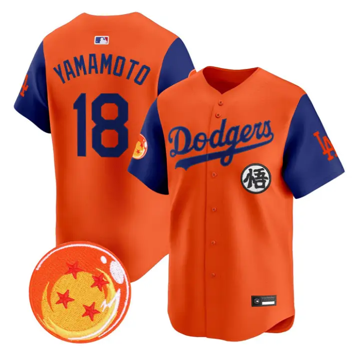 Yamamoto Jersey #18 Dodgers Dragon Ball Vapor Premier Stitched