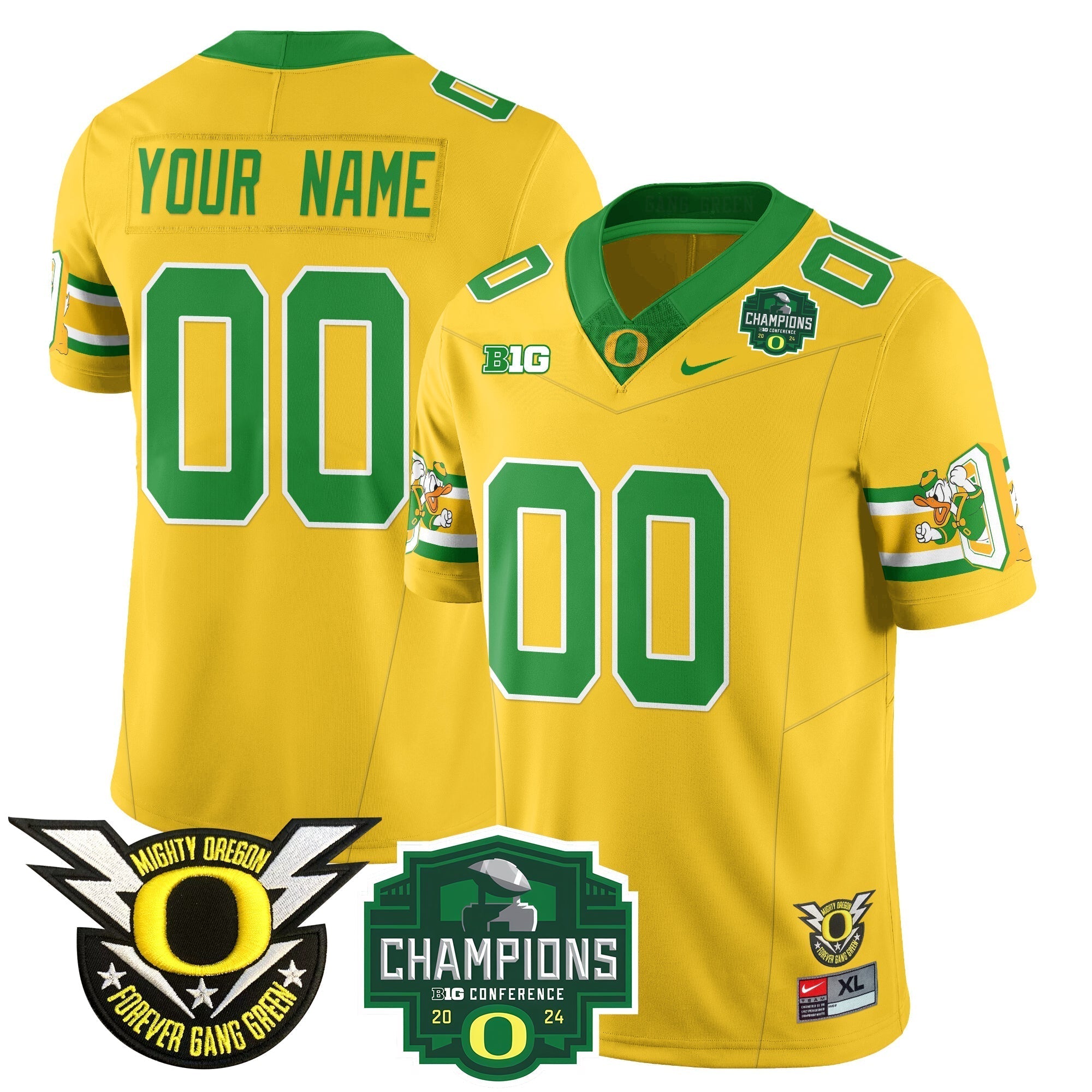 Men Custom Oregon Ducks 2024 Vapor Limited Jersey - All Stitched