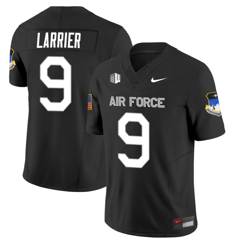 Zac Larrier Jersey #9 Air Force Falcons Limited Football Stitched Black