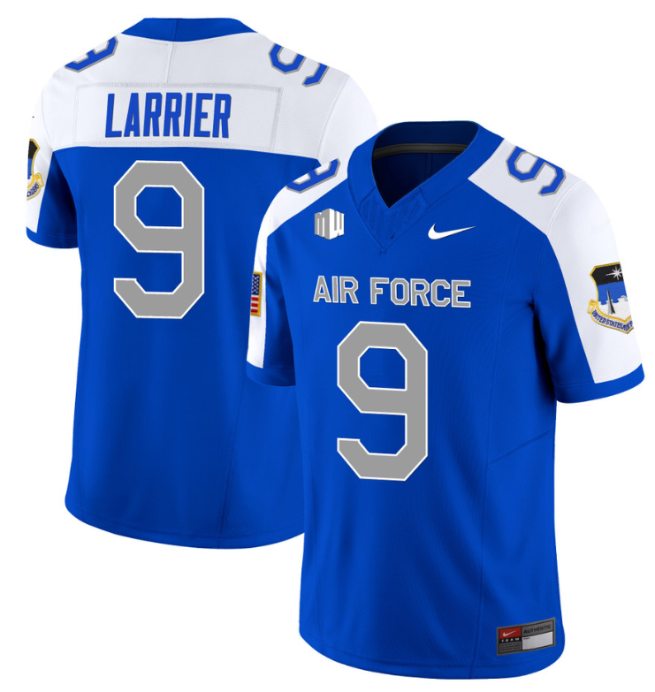 Zac Larrier Jersey #9 Air Force Falcons Limited Football Stitched Royal Alternate