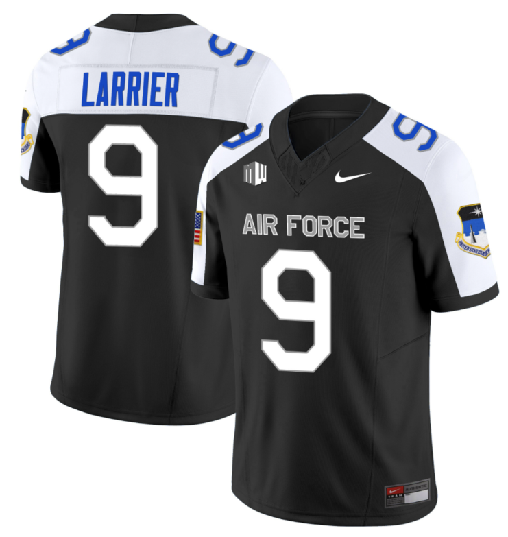 Zac Larrier Jersey #9 Air Force Falcons Limited Football Stitched Black Alternate