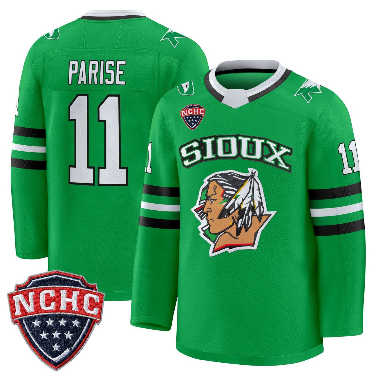 Zach Parise Jersey #11 North Dakota Fighting Hawks 2025-26 Stitched