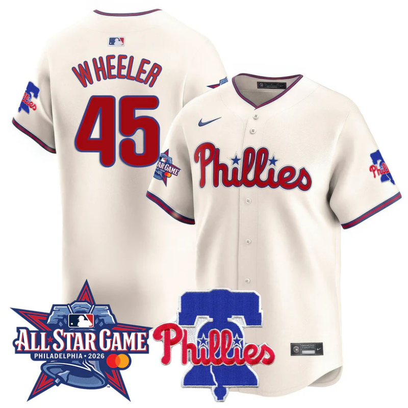 Zack Wheeler Jersey #45 Philadelphia Phillies 2026 MLB All-Star Cream