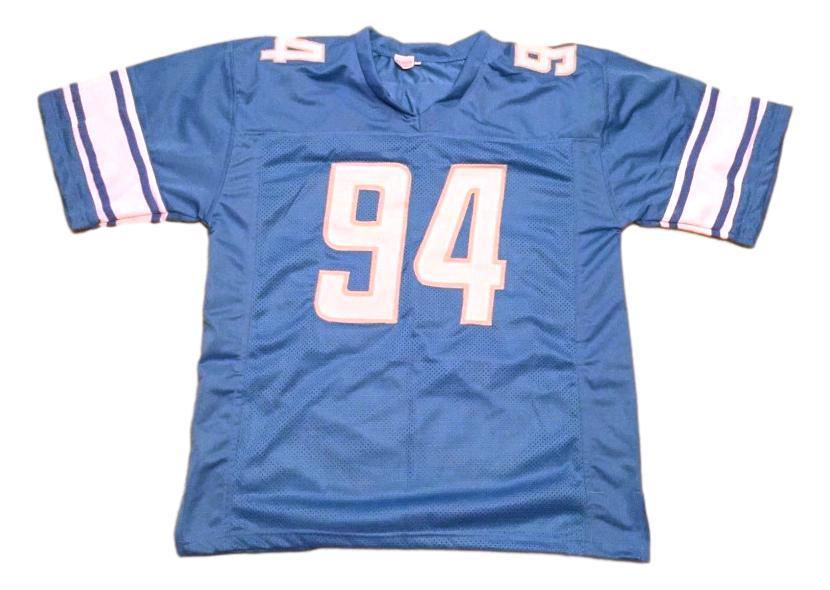 Ziggy Ansah CUSTOM STITCHED Unsigned Football Jersey Blue
