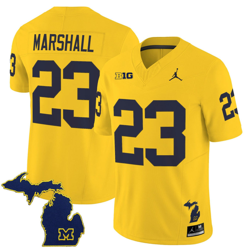 Jordan Marshall Jersey #23 Michigan Wolverines 2025 Limited V2 Stitched Maize
