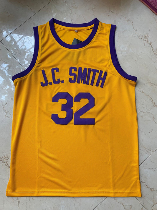 Earl Manigault #32 JC Smith Streetball Movie Basketball Jersey Yellow