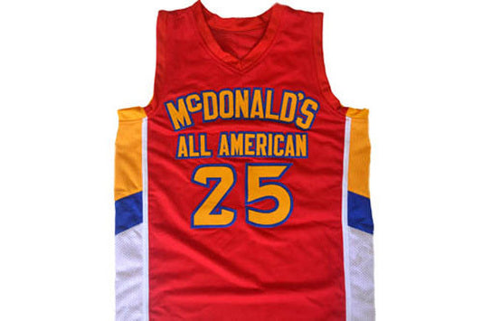 Derrick Rose Jersey #25 Mcdonald's All American College Basketball Red