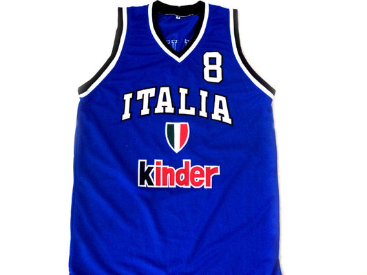 Danilo Gallinari Jersey #8 Italia New Basketball Blue