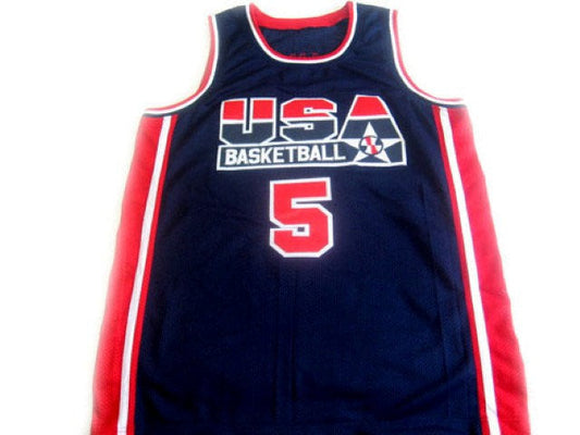 David Robinson Jersey #5 Team USA Basketball Navy Blue (Copy)
