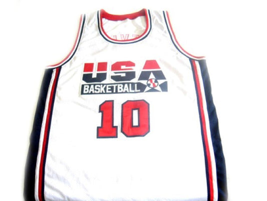 Clyde Drexler Jersey #10 Team USA Basketball Navy White