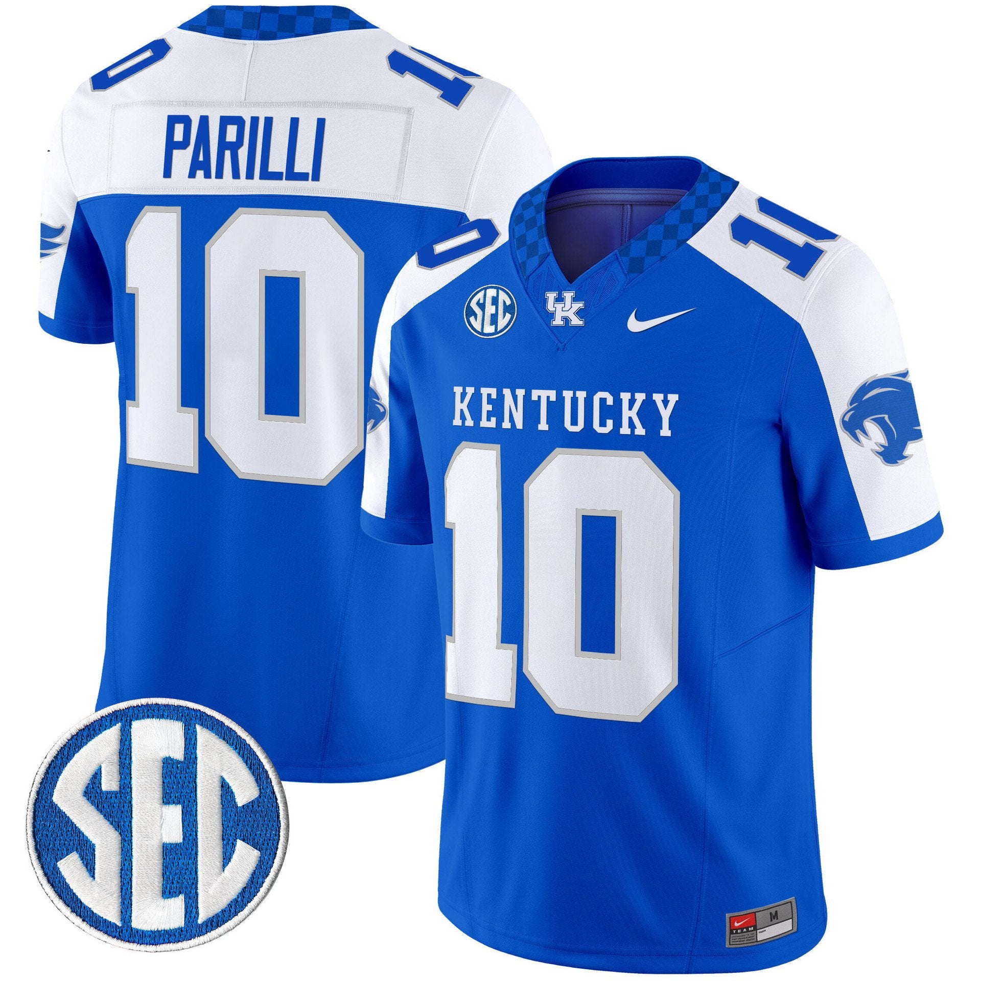 Babe Parilli Jersey #10 Kentucky Wildcats 2025 Limited Stitched Royal Alternate