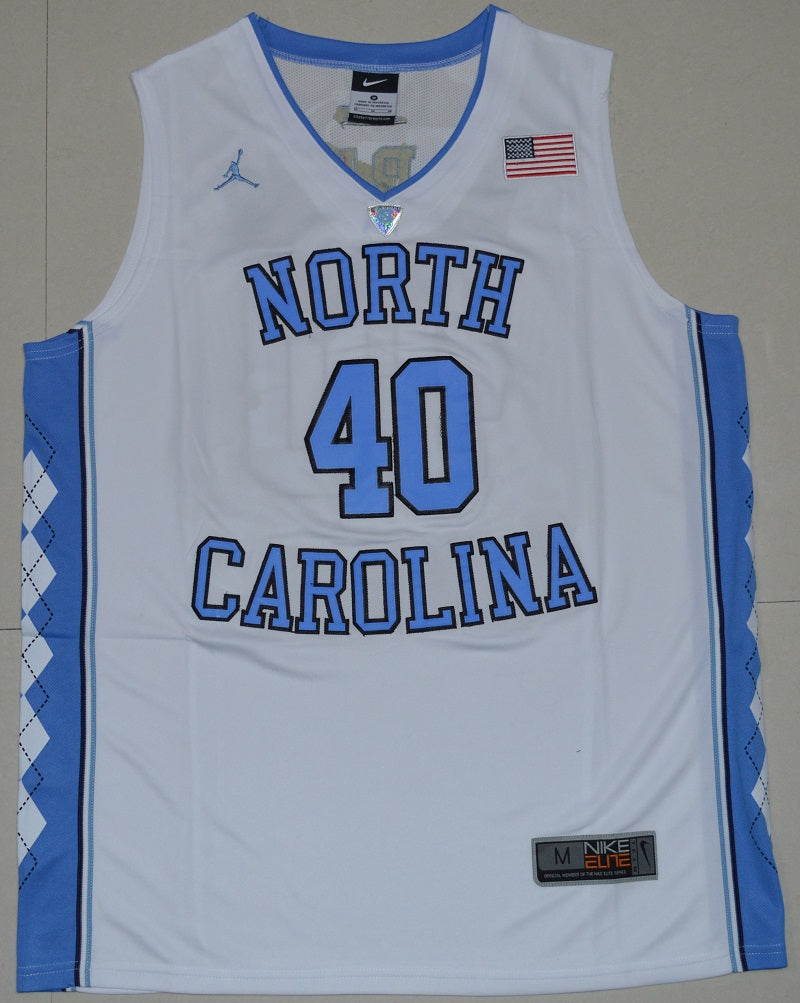 North Carolina Tar Heels #40 Harrison Barnes NCAA Basketball Jersey White