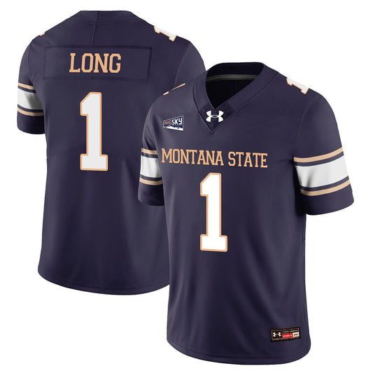 Chris Long Jersey #1 Montana State Bobcat Football 2025 Stitched Navy