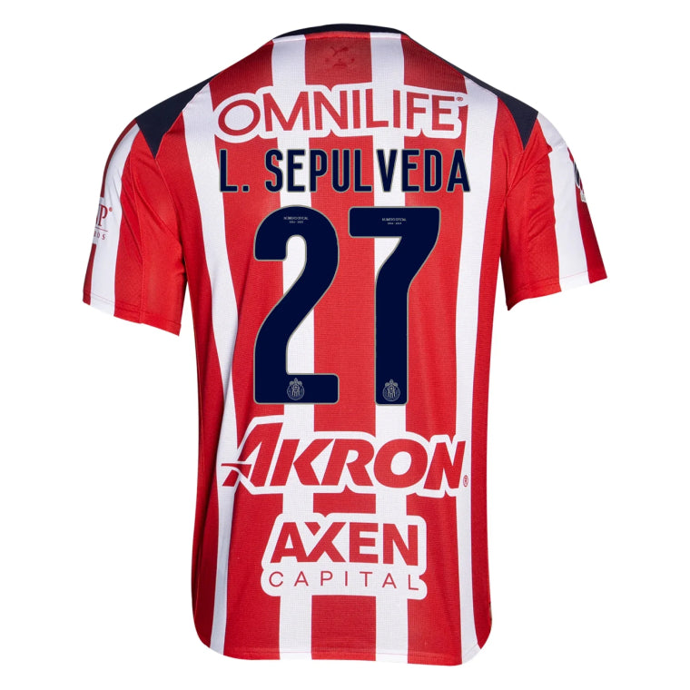 Chivas 2025-26 L. SEPULVEDA 27 Home Jersey – Red
