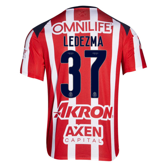 Chivas 2025-26 LEDEZMA 37 Home Jersey – Red