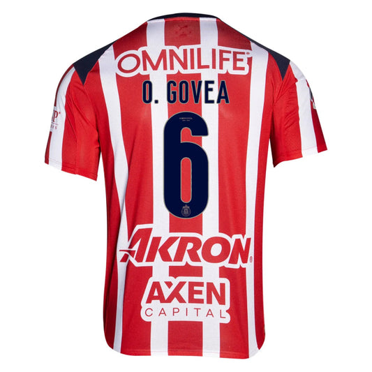 Chivas 2025-26 O. GOVEA 6 Home Jersey – Red