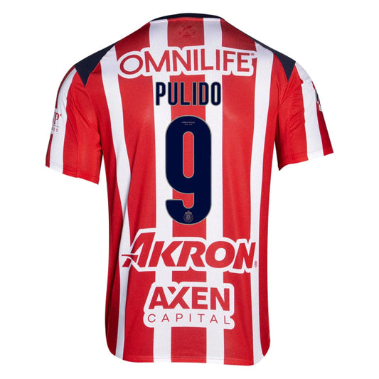 Chivas 2025-26 PULIDO 9 Home Jersey – Red