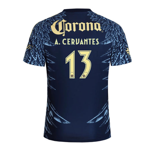 Club América 2025-26 A. Cervantes 13 Away Jersey – Navy