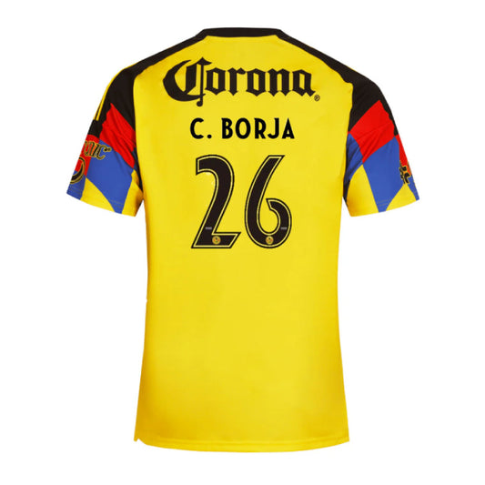 Club América 2025-26 C. Borja 26 Home Jersey – Yellow