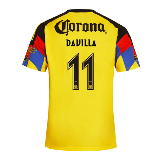 Club América 2025-26 Davila 11 Home Jersey – Yellow