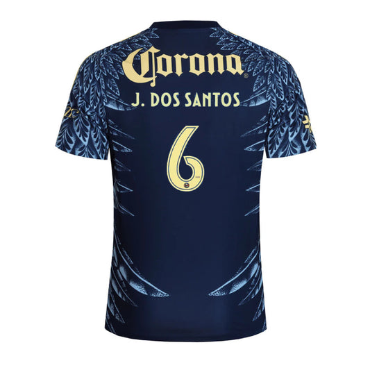 Club América 2025-26 J. Dos Santos 6 Away Jersey – Navy