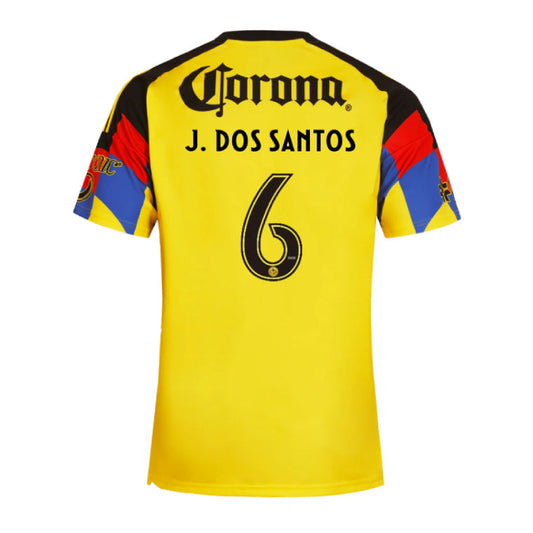 Club América 2025-26 J. Dos Santos 6 Home Jersey – Yellow