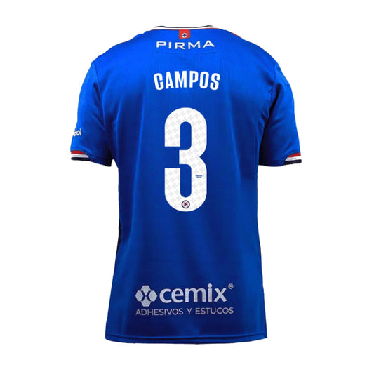 Cruz Azul 2025-26 Home CAMPOS 3 Jersey – Blue