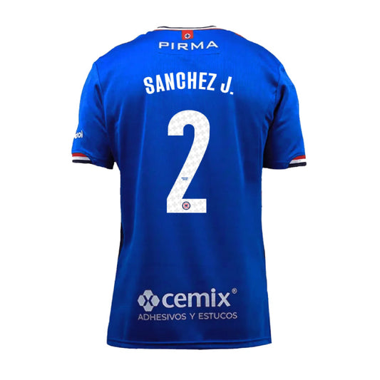 Cruz Azul 2025-26 Home SANCHEZ J. 2 Jersey – Blue