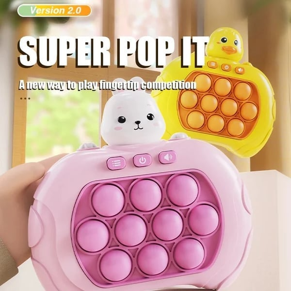 Quick Push Bubble Game, Pop Bubble Fidget Game Toy, Fast Push Popping Game Toys for Kids